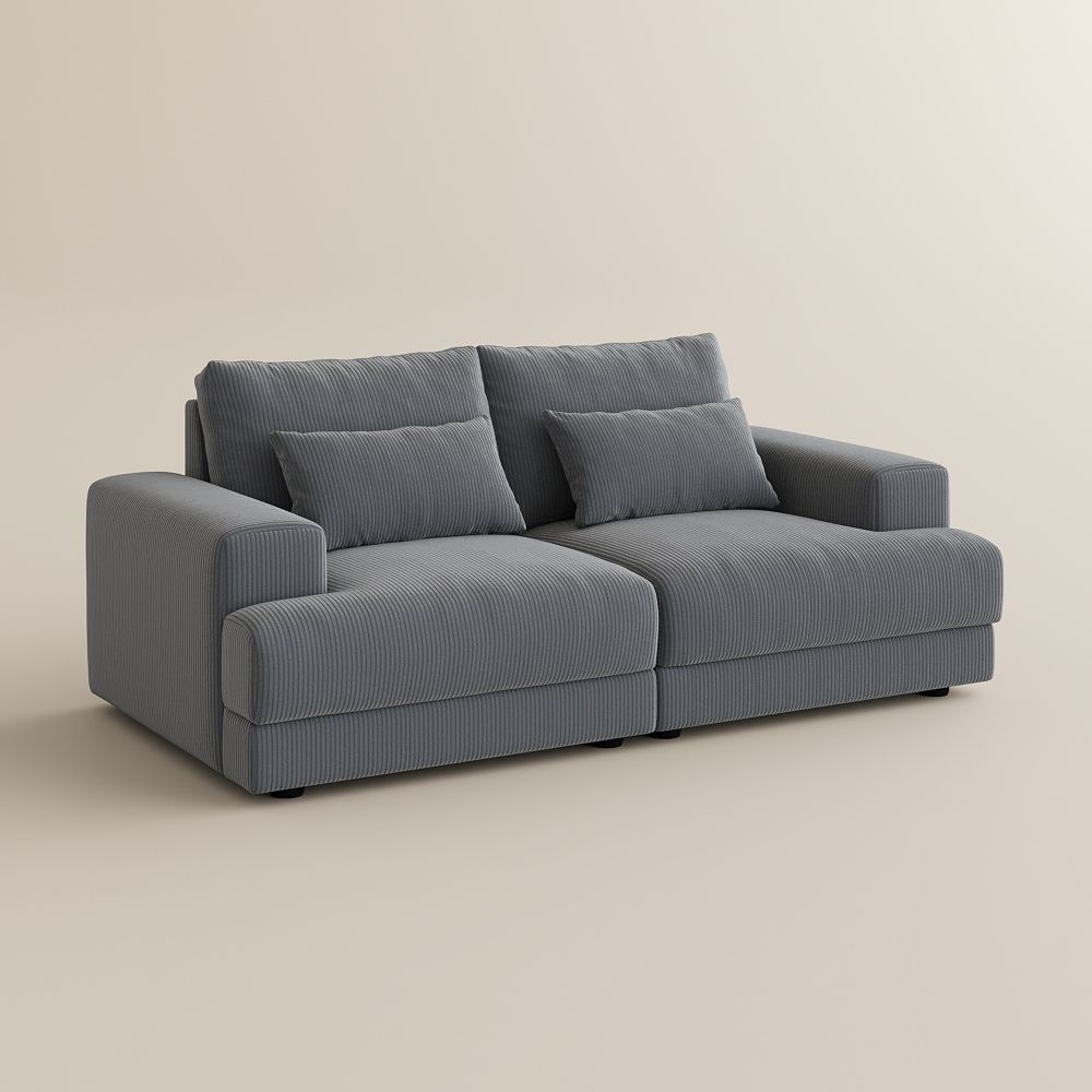 Harmony Modular Corduroy Loveseat - Exclusivia