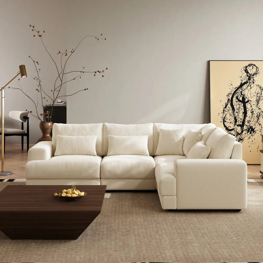 Harmony Modular Corduroy Loveseat - Exclusivia