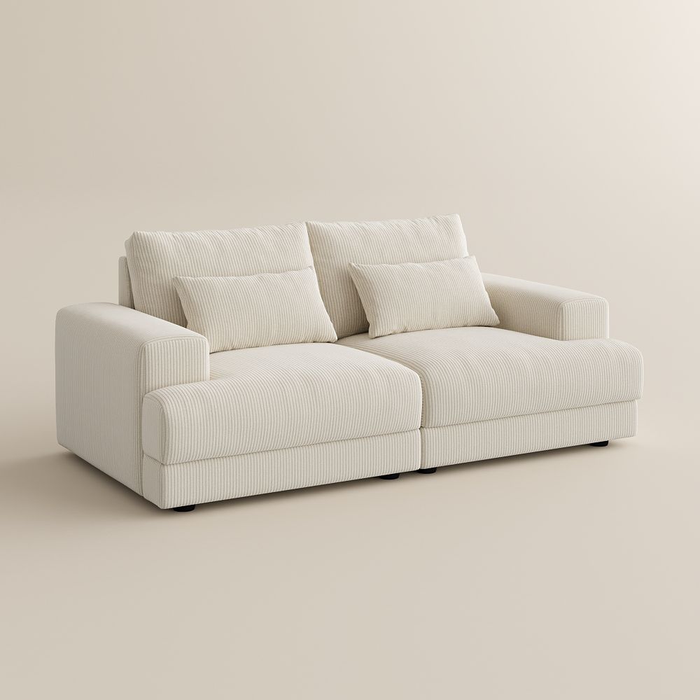 Harmony Modular Corduroy Loveseat - Exclusivia