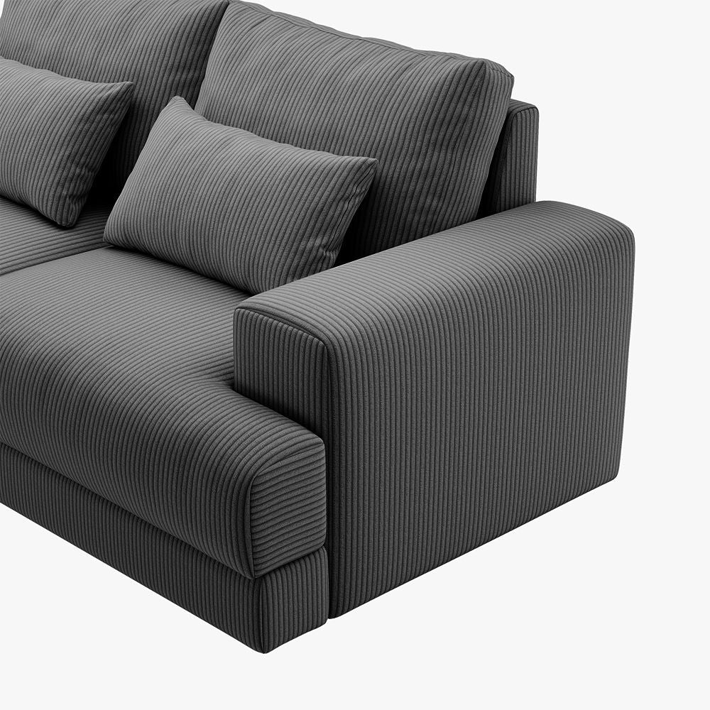 Harmony Modular Corduroy Loveseat - Exclusivia