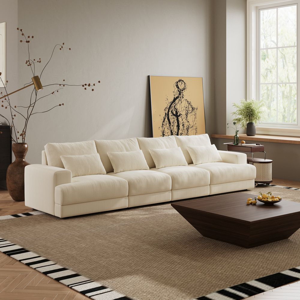 Harmony Modular Corduroy Loveseat - Exclusivia