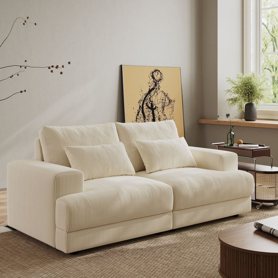Harmony Modular Corduroy Loveseat - Exclusivia