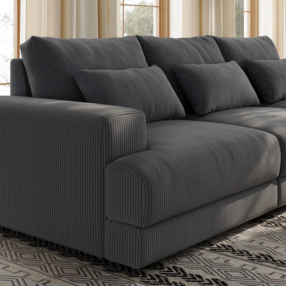 Harmony Modular Corduroy Loveseat - Exclusivia