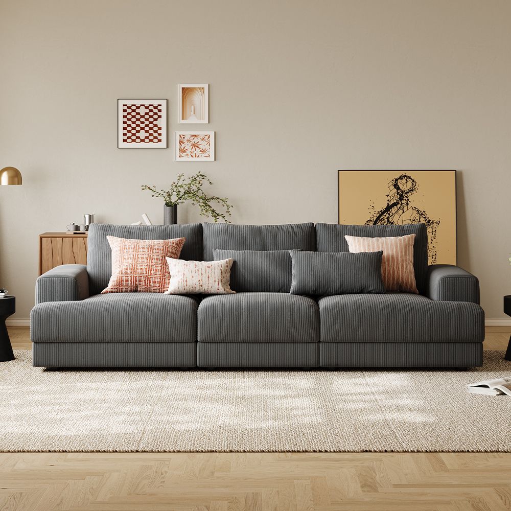 Harmony Modular Corduroy Loveseat - Exclusivia
