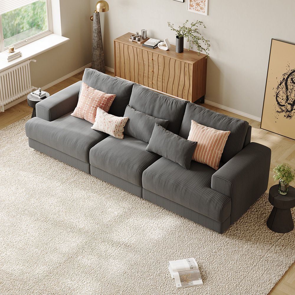 Harmony Modular Corduroy Loveseat - Exclusivia