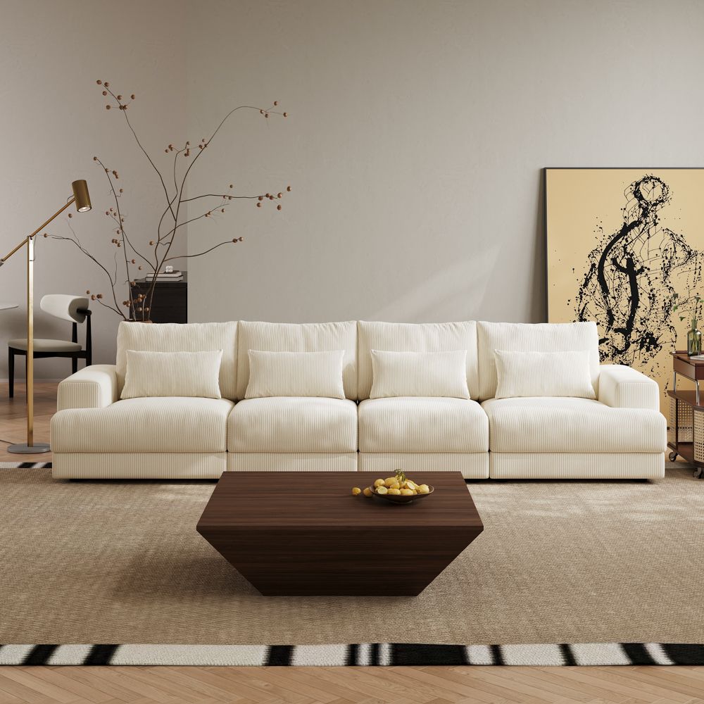Harmony Modular Corduroy Loveseat - Exclusivia