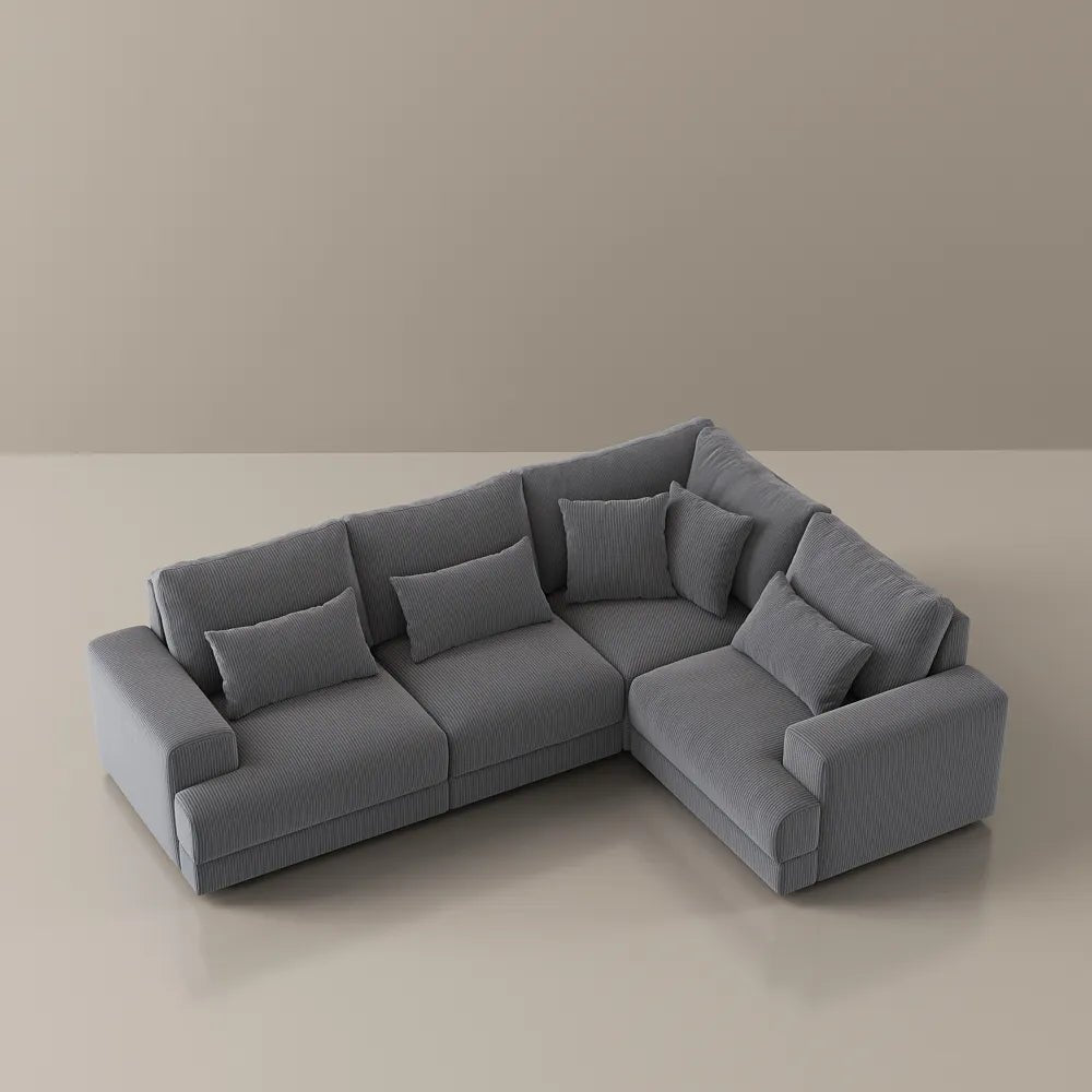 Harmony Modular Corduroy Loveseat - Exclusivia