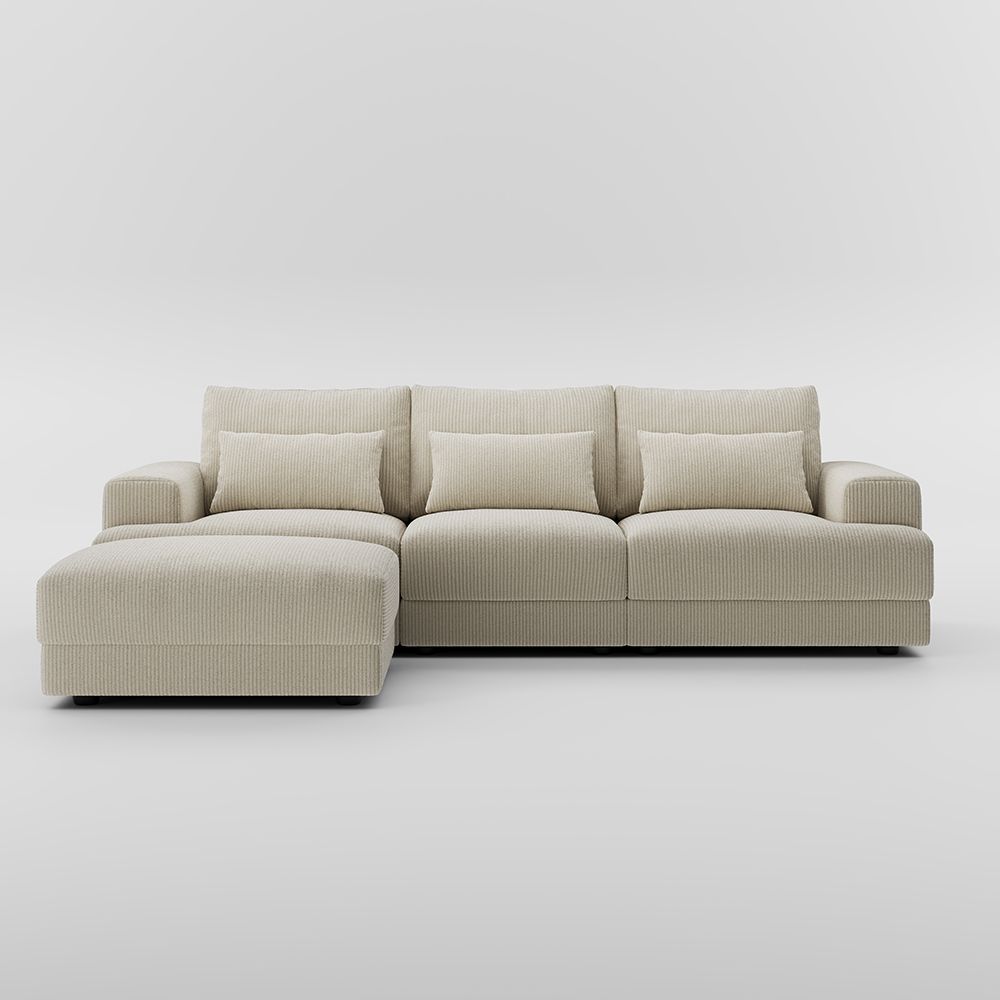 Harmony Modular Corduroy Loveseat - Exclusivia