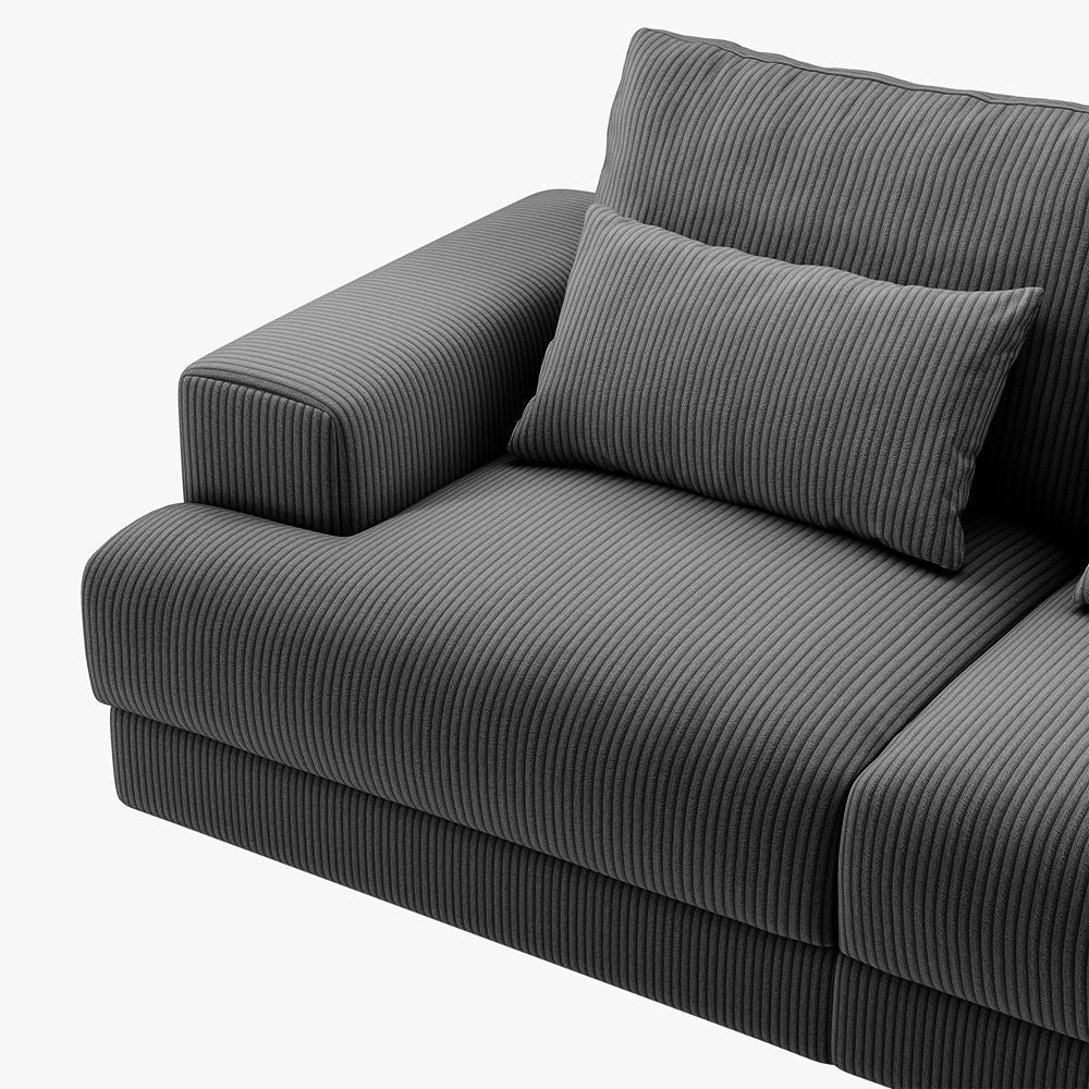 Harmony Modular Corduroy Loveseat - Exclusivia