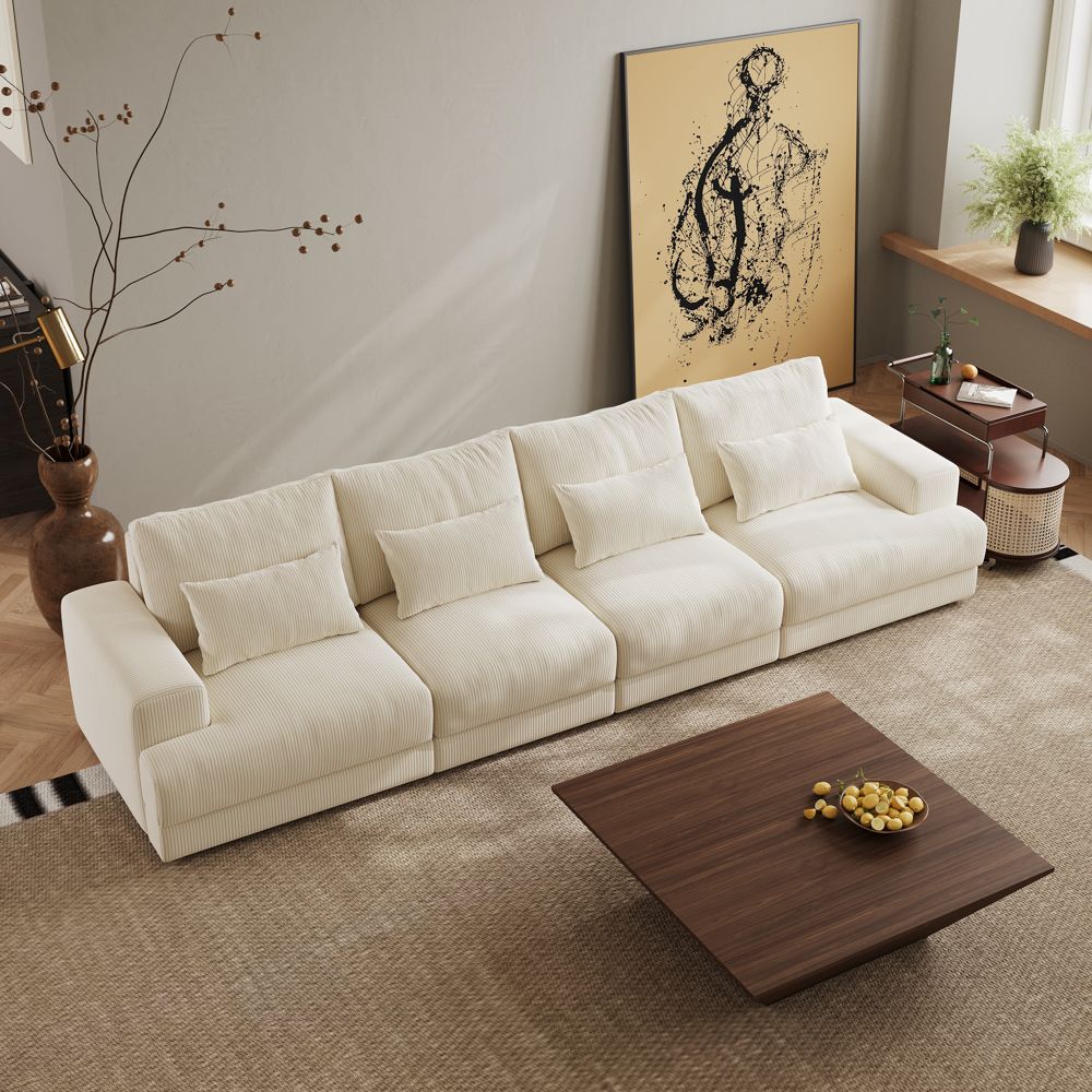 Harmony Modular Corduroy Loveseat - Exclusivia