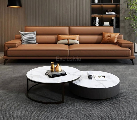 HARPER Modern Leather Sofa - Exclusivia