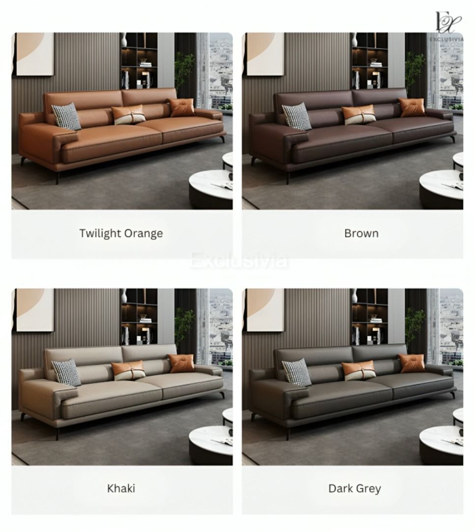 HARPER Modern Leather Sofa - Exclusivia