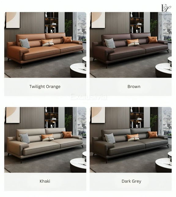 HARPER Modern Leather Sofa - Exclusivia