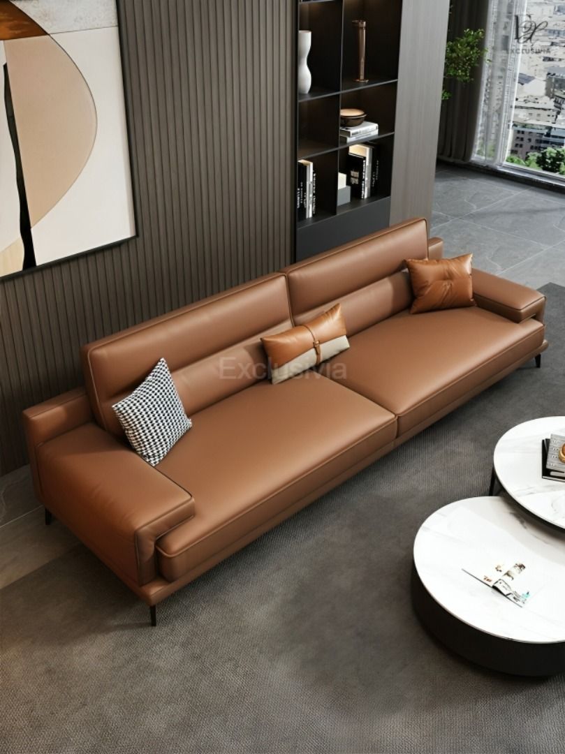 HARPER Modern Leather Sofa - Exclusivia