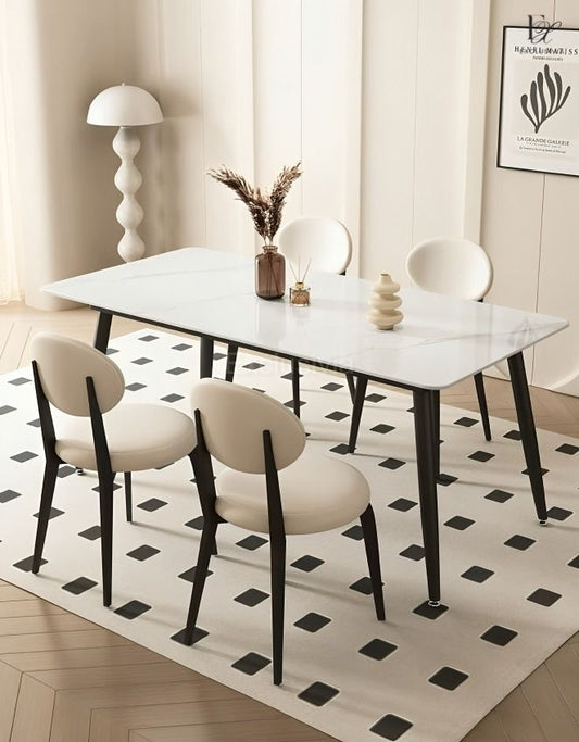 HAYES Modern Sintered Stone Dining Table Set - Exclusivia