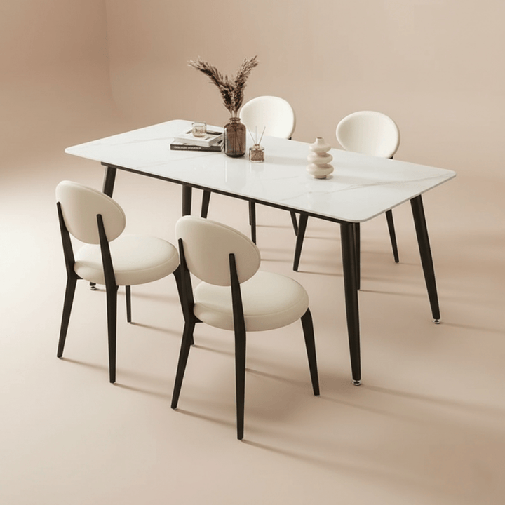 HAYES Modern Sintered Stone Dining Table Set - Exclusivia