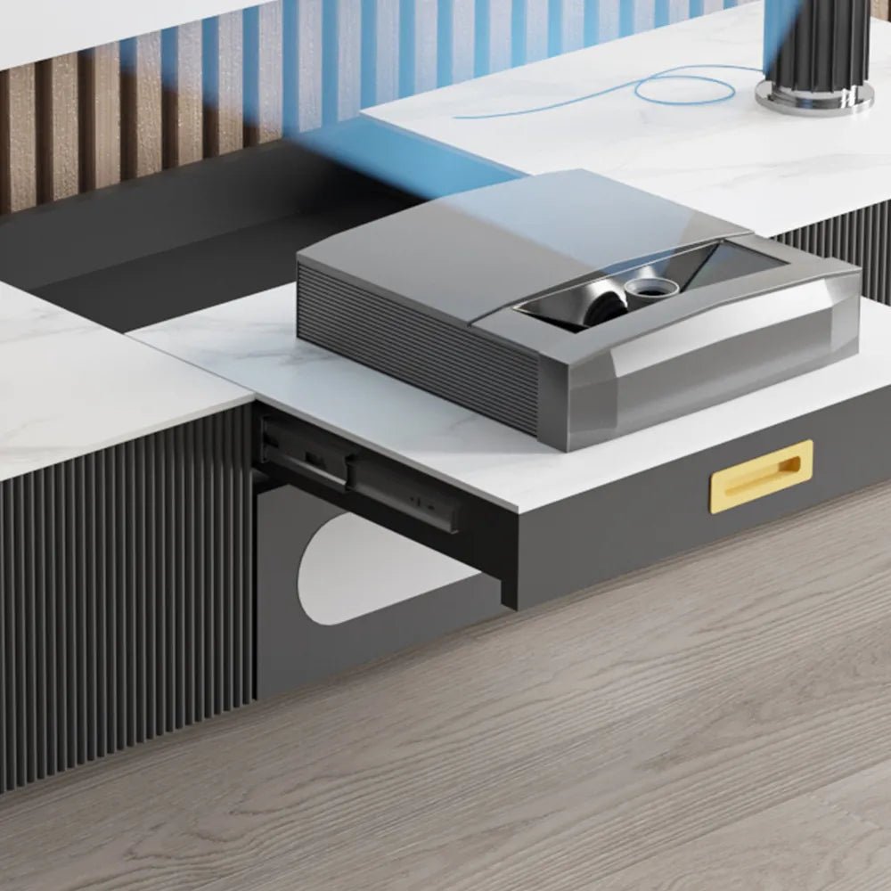 Helios 320 cm Sintered Stone Projector Media Console - Exclusivia