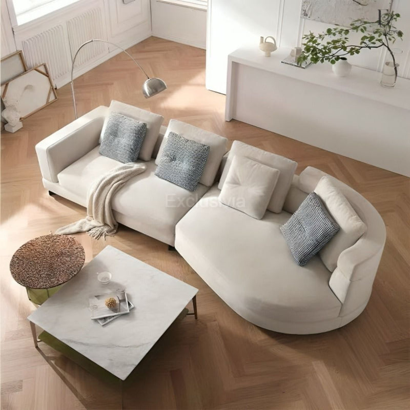 HILLS Modern Round Chaise Sofa - Exclusivia