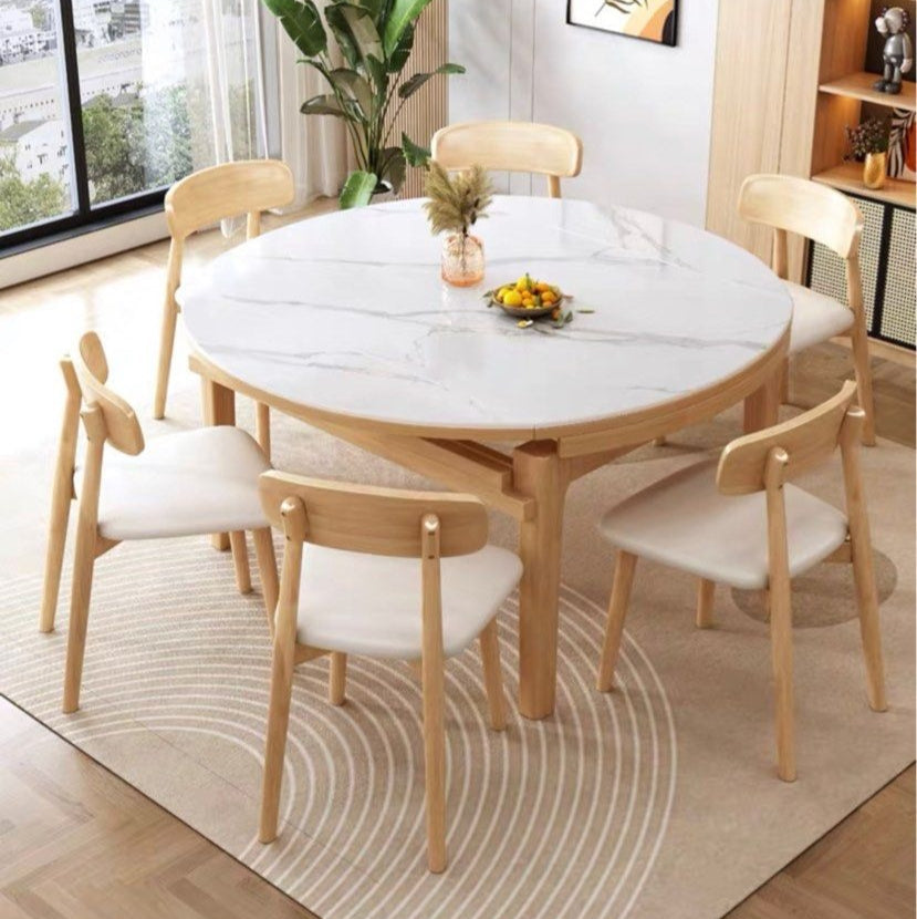 SERONA Modern Extendable Round Dining Table
