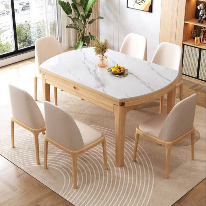 SERONA Modern Extendable Round Dining Table