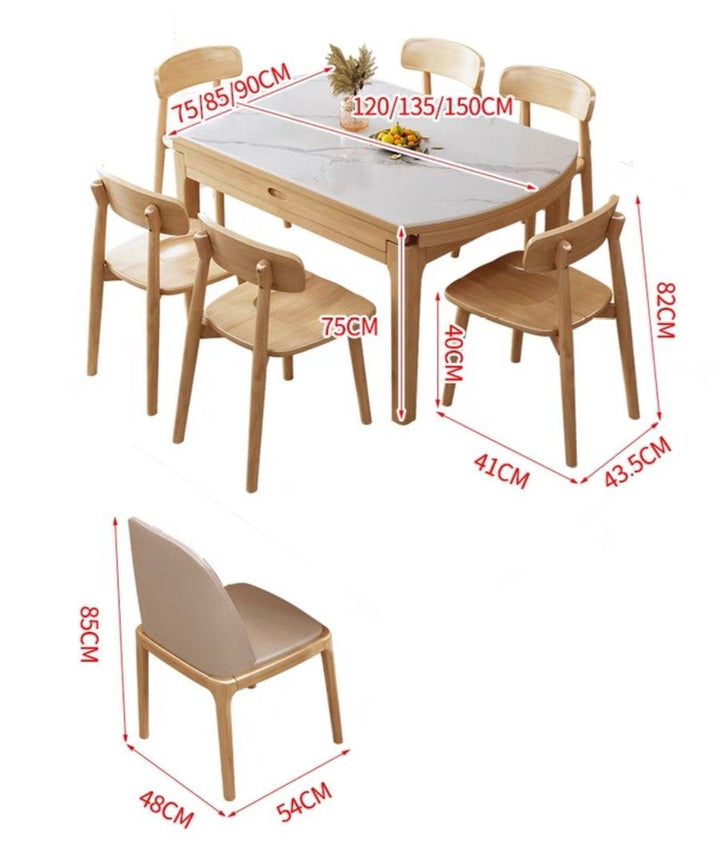 SERONA Modern Extendable Round Dining Table