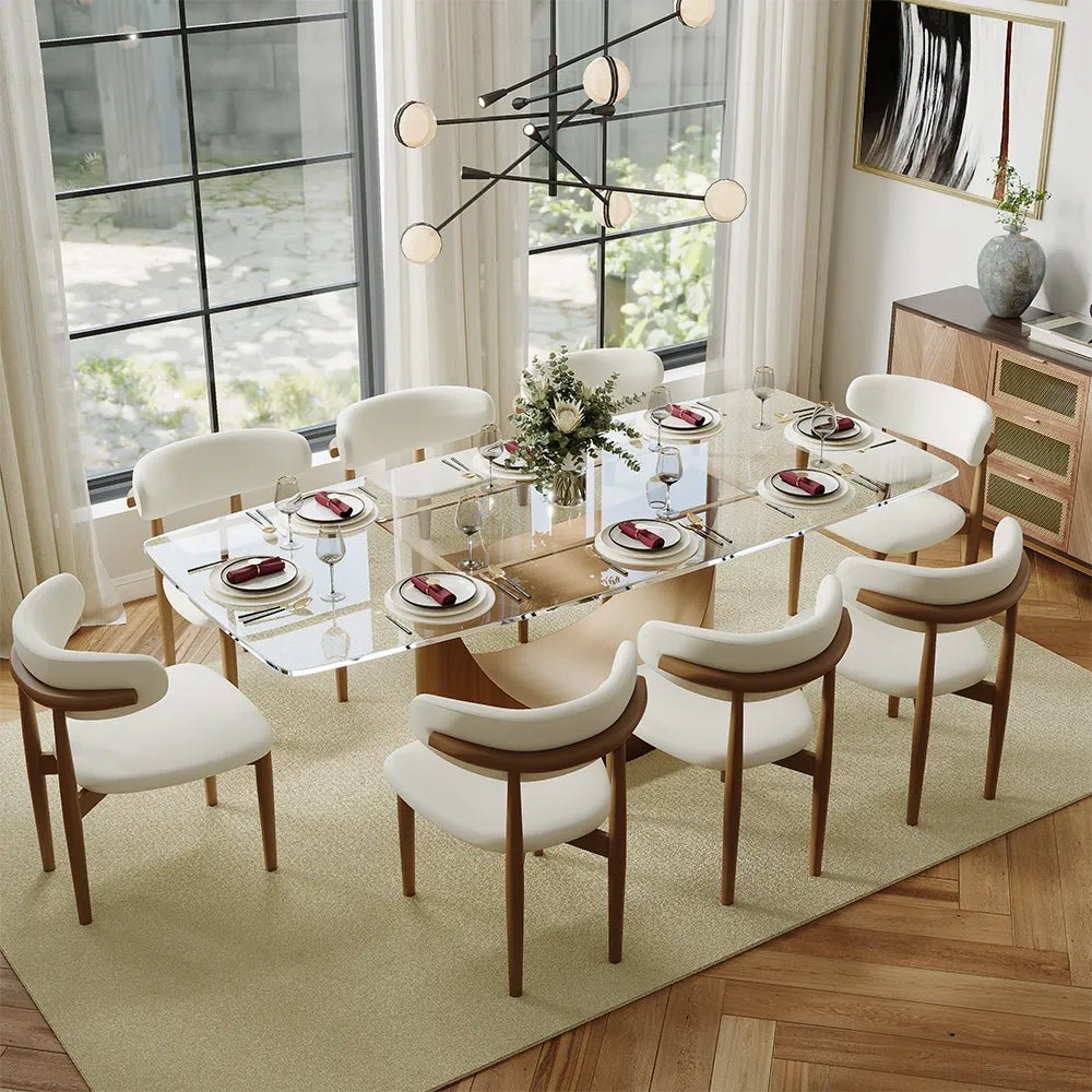 Hobart Edge Stone Dining Table - Exclusivia