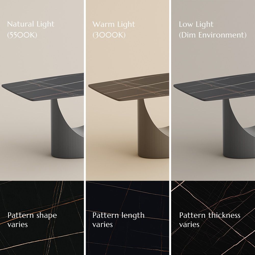 Hobart Extendable Glossy Sintered Stone Rectangular Dining Table - Exclusivia