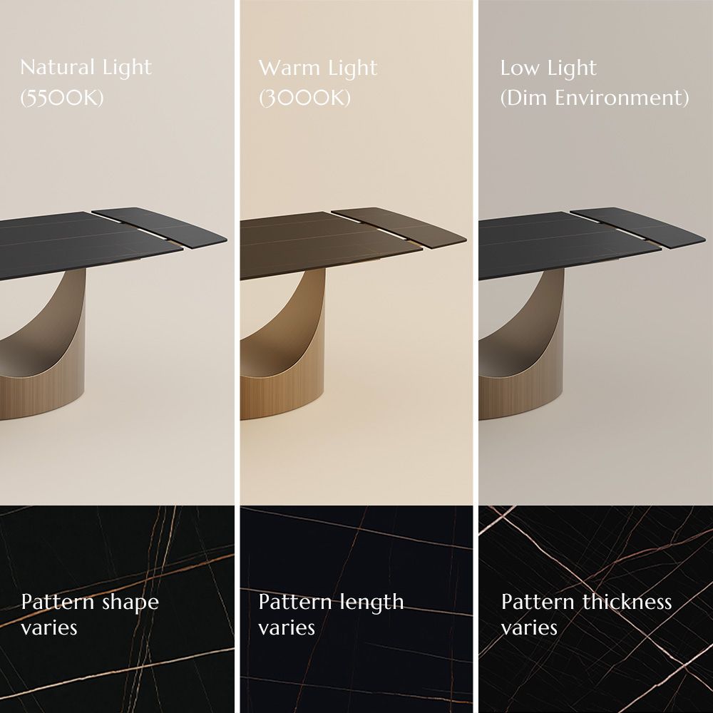 Hobart Extendable Glossy Sintered Stone Rectangular Dining Table - Exclusivia