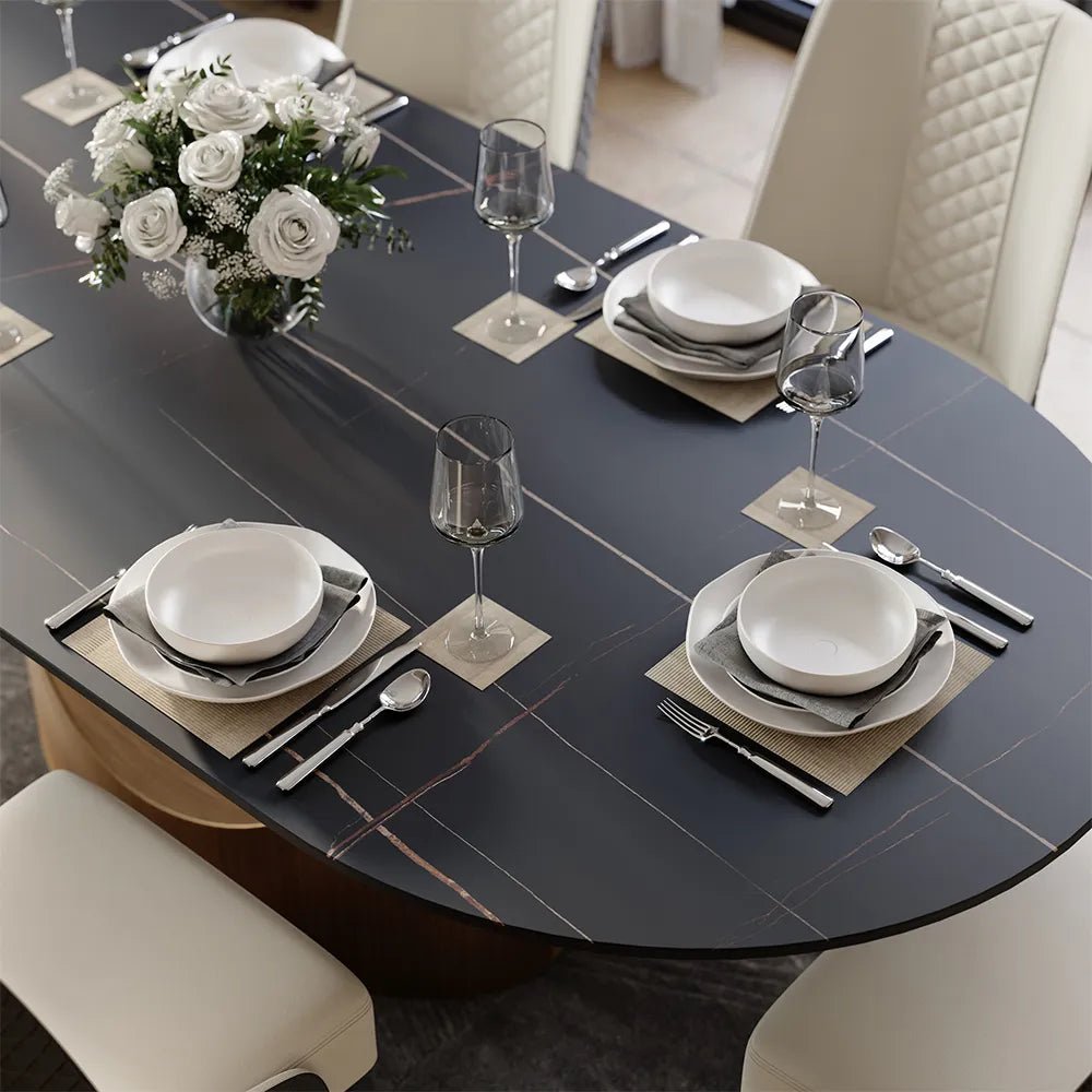 Hobart Luxe Stone Dining Table - Exclusivia