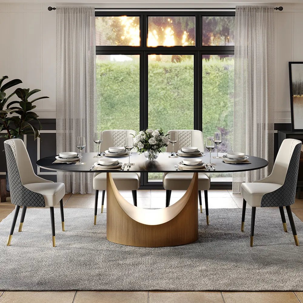 Hobart Luxe Stone Dining Table - Exclusivia