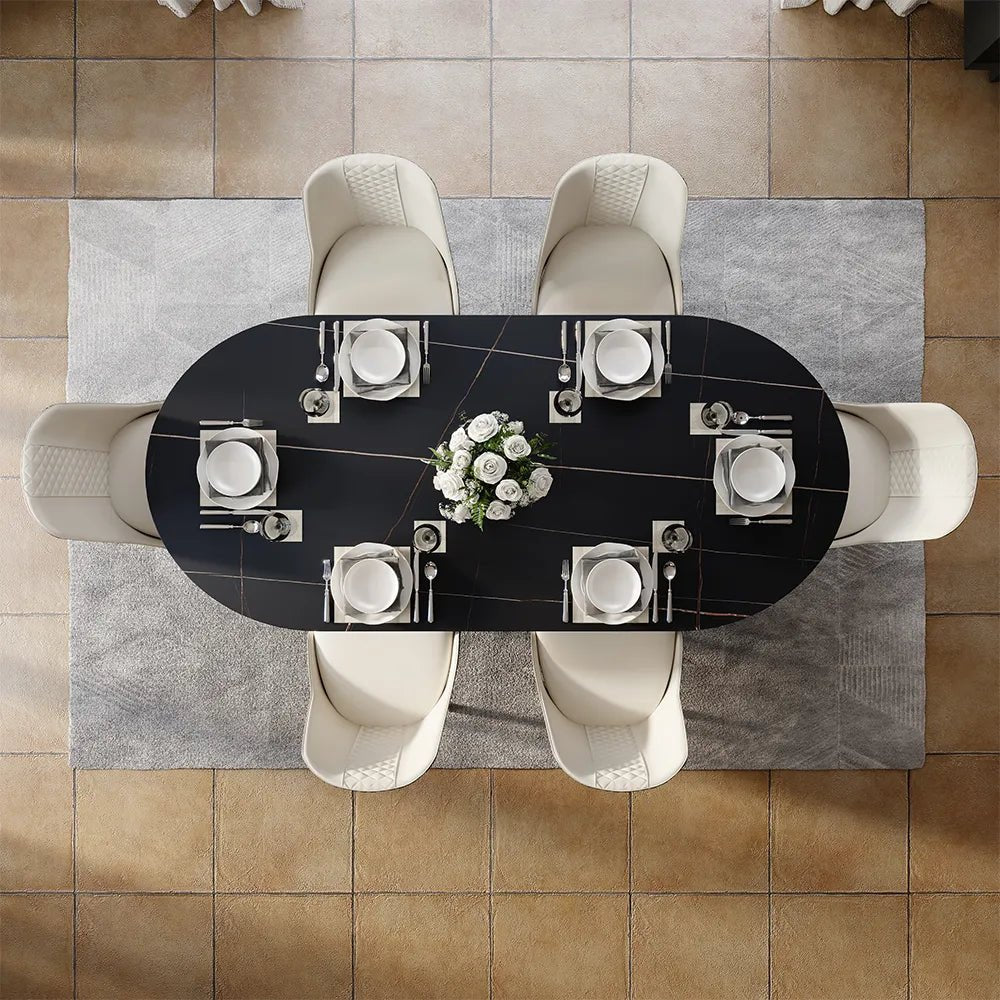 Hobart Luxe Stone Dining Table - Exclusivia