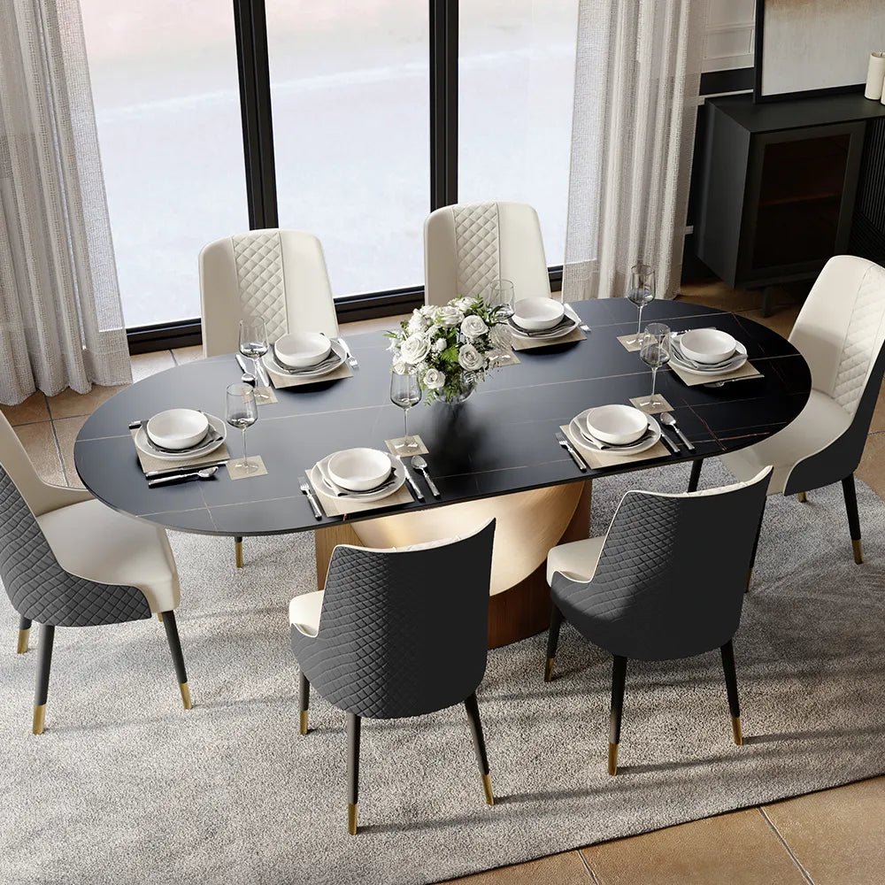 Hobart Luxe Stone Dining Table - Exclusivia