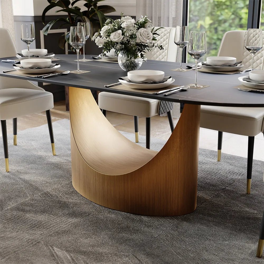 Hobart Luxe Stone Dining Table - Exclusivia