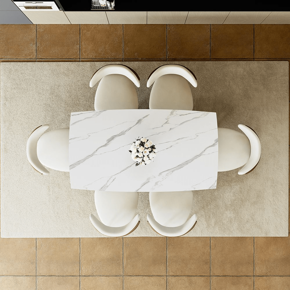 Hobart Pandora Gloss Sintered Stone Extendable Dining Table - Exclusivia