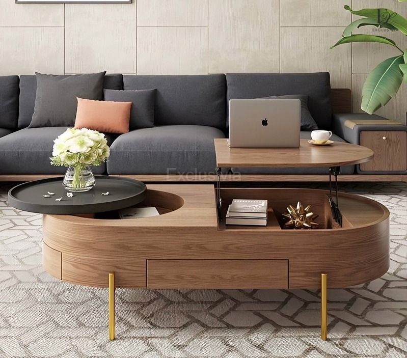 HOWNELL Modern Coffee Table & TV Console - Exclusivia