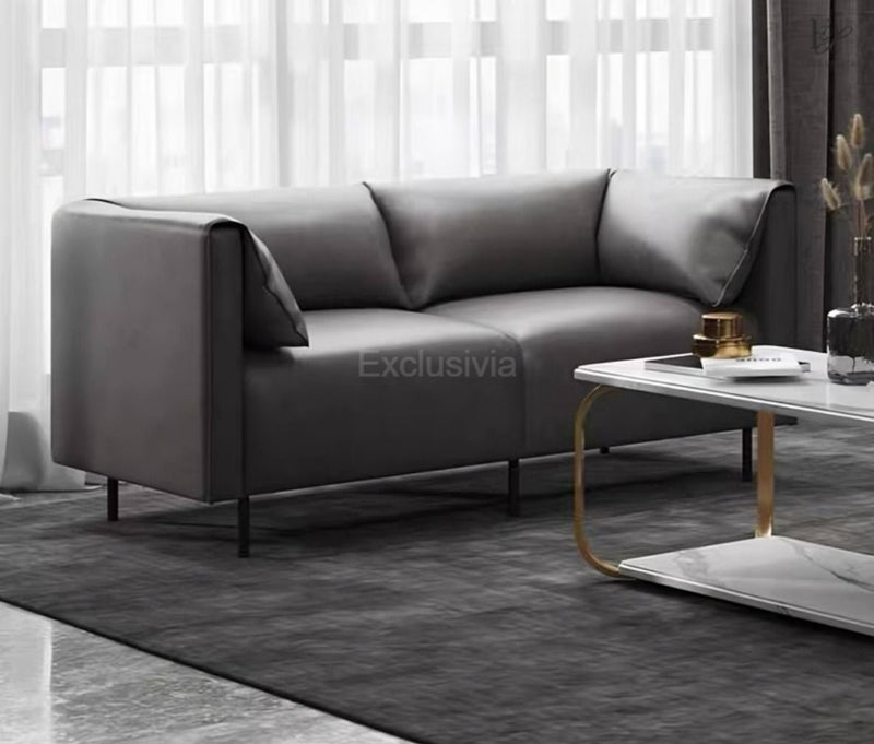 HOWNELL Modern Leathaire Sofa - Exclusivia