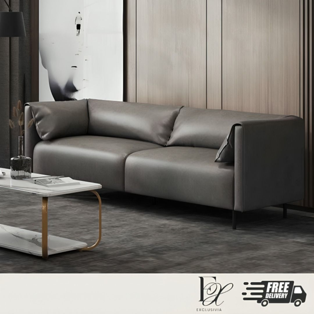 HOWNELL Modern Leathaire Sofa - Exclusivia