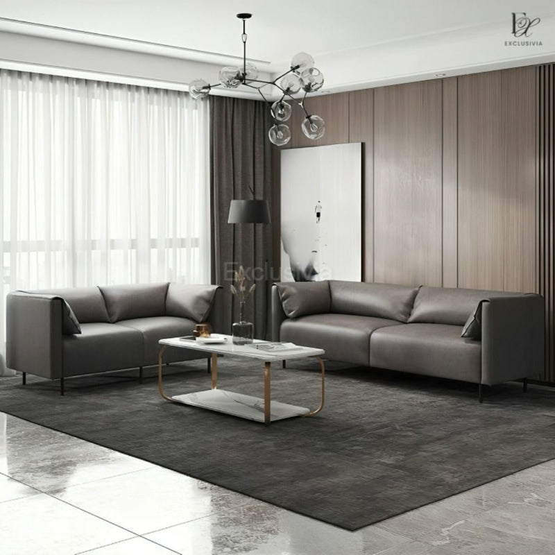 HOWNELL Modern Leathaire Sofa - Exclusivia