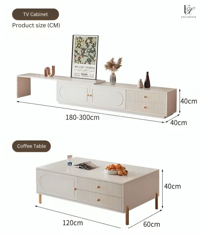 HYLSA Modern Extendable TV Console - Exclusivia