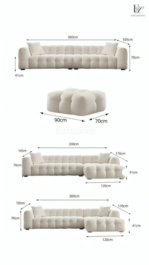 IIGLER Modern Boucle Fabric Sofa - Exclusivia