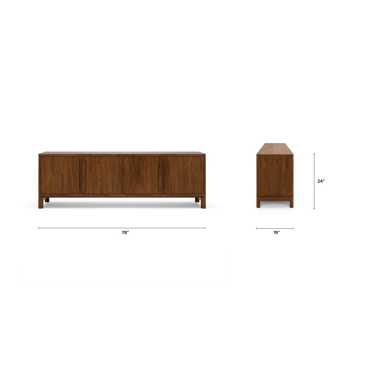 CORVEN Modern Solid Wood Media Unit - Exclusivia