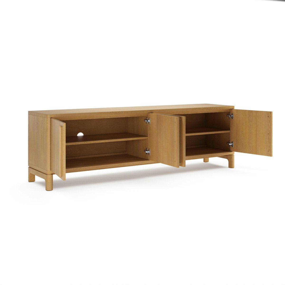 CORVEN Modern Solid Wood Media Unit - Exclusivia