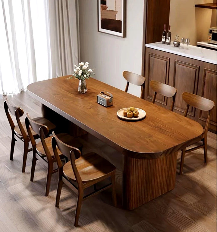 LUME Rustic Solid Wood Dining Table