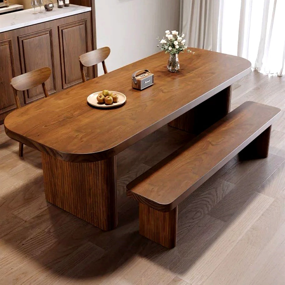 LUME Rustic Solid Wood Dining Table