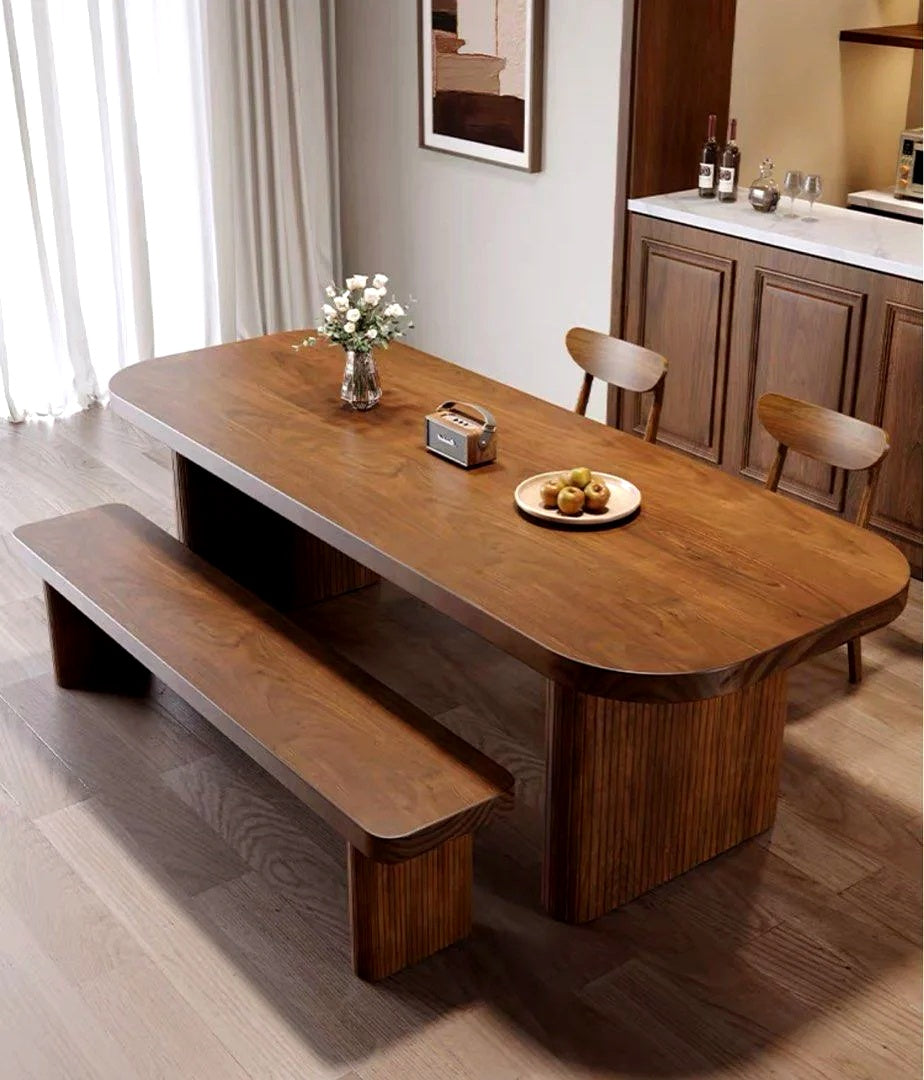LUME Rustic Solid Wood Dining Table