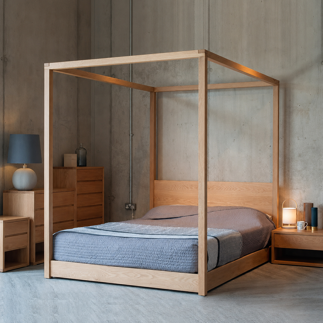 Arven Solid Wood Canopy Bedframe