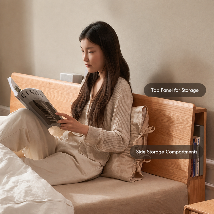 Nordal Oak Platform Bed