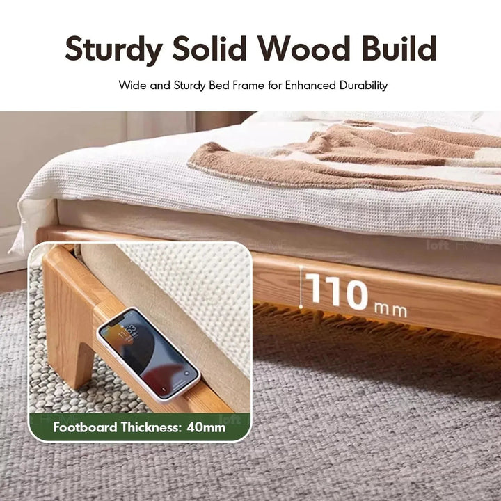 Nordal Oak Platform Bed