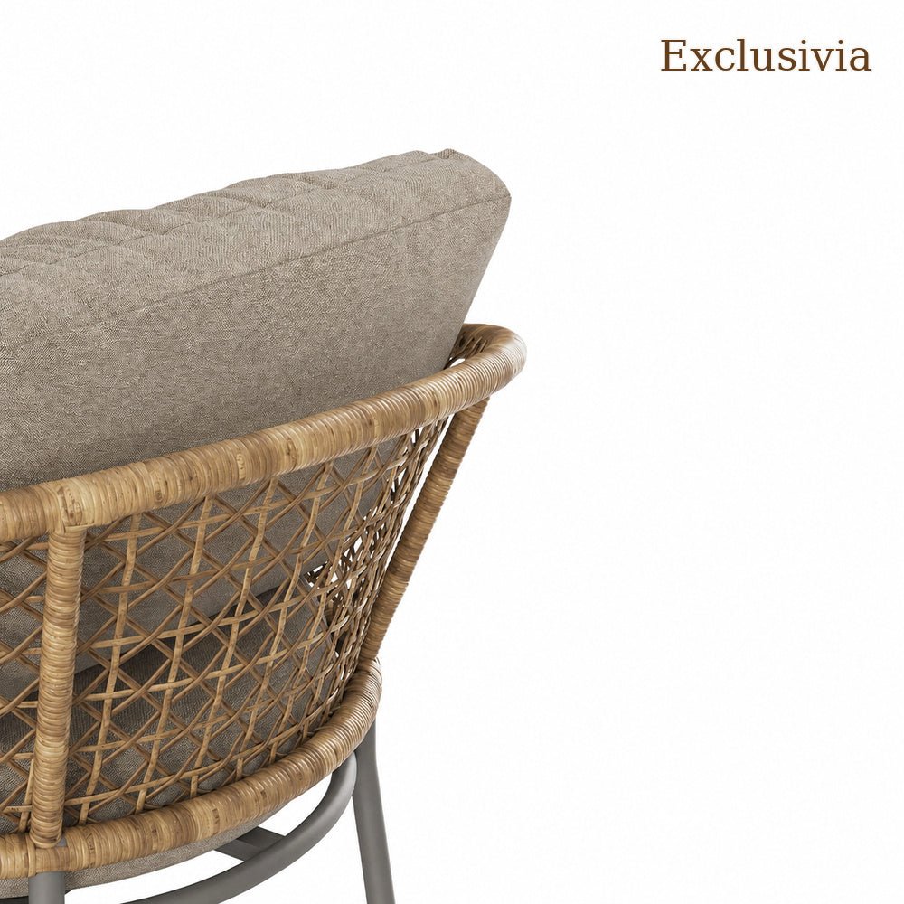 Solara Outdoor Lounge Chair Set — Khaki & Brown (Set of 2) - Exclusivia