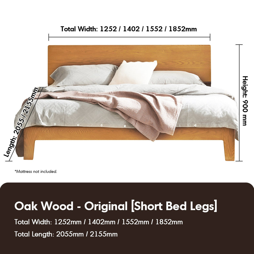 Nordal Oak Platform Bed